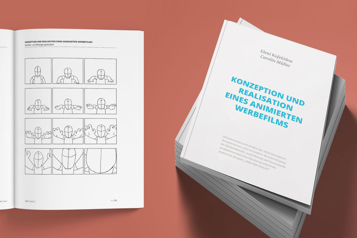 Cover und Bewegungsstudien der Bachelorarbeit