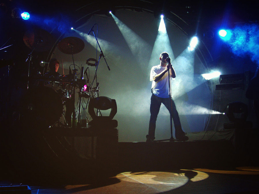Lightshow bei Peter Hahners Auftritt