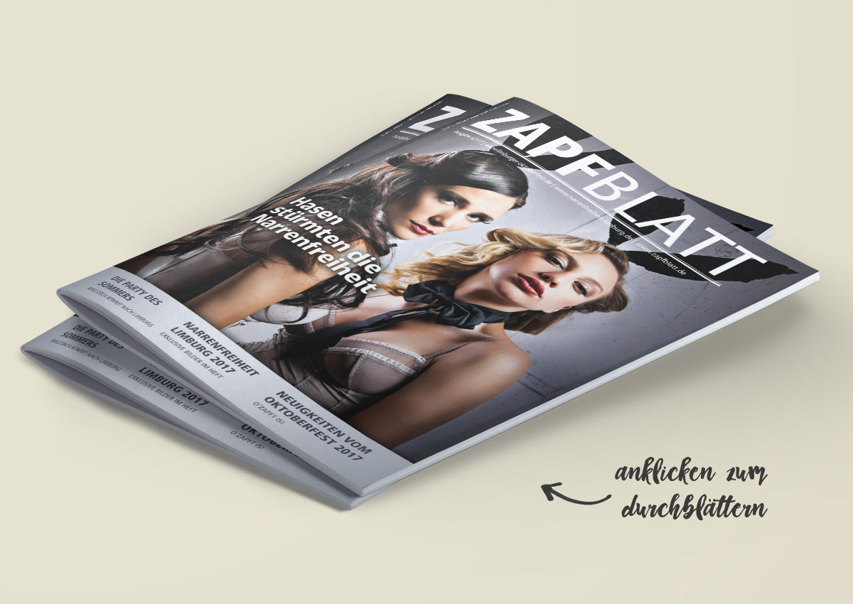Magazingestaltung Zapfblatt