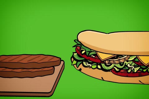 SUBS UND SNACKS: SUBS-BURGER – Animierter Werbefilm